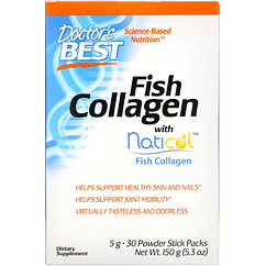Doctor's Best Fish Collagen with Naticol, морський колаген (30 стиків)