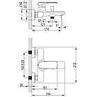 Змішувач для ванни, хром, 35 мм, BILINA Imprese, фото 2