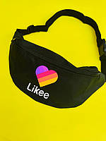 Сумка - бананка ( Likee) Поясна сумка принтом Лайк.