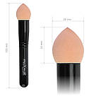 Пензлик спонж крапля з ручкою для нанесення тонального крему maXmaR MB-129 Natural, фото 4