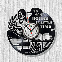 Книги годинників Часи читання Годинників у бібліотеку Годинники вінілові Я люблю читати Годинники для дюбителів книг Подарунок вчителю