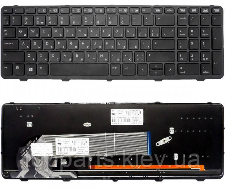 Клавіатура для ноутбуків HP ProBook 450 G0, 450 G1, 450 G2, 470 G0, 470 G1, 470 G2 з підсвічуванням