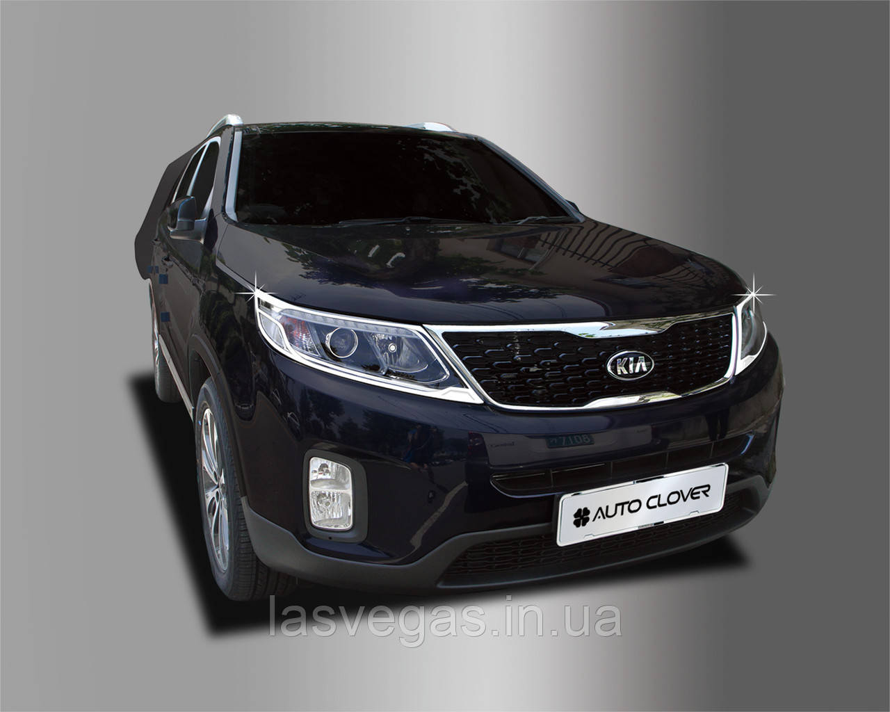 Хром накладки на фари KIA Sorento 2012-2014 (Autoclover C462)