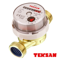 Водосчетчик бытовой Teksan CT15-110 ХВ Dn15 G3/4B Qn 2,5 L=110 R100 50 °С (Турция)