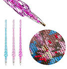 Ручка для алмазних вишивок, фіолетова, фото 5