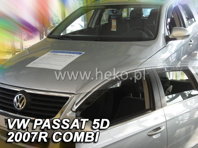 Дефлекторы окон (ветровики) VW Passat B6/В7 2005 -> 4D Combi 4шт (Heko) - фото 4 - id-p1242743233