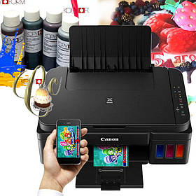 КОМПЛЕКТ: Харчовий кондитерський принтер Canon Cake Pro СНПЧ з Wi Fi + комплект чорнила KopyForm + Подарунок Папір