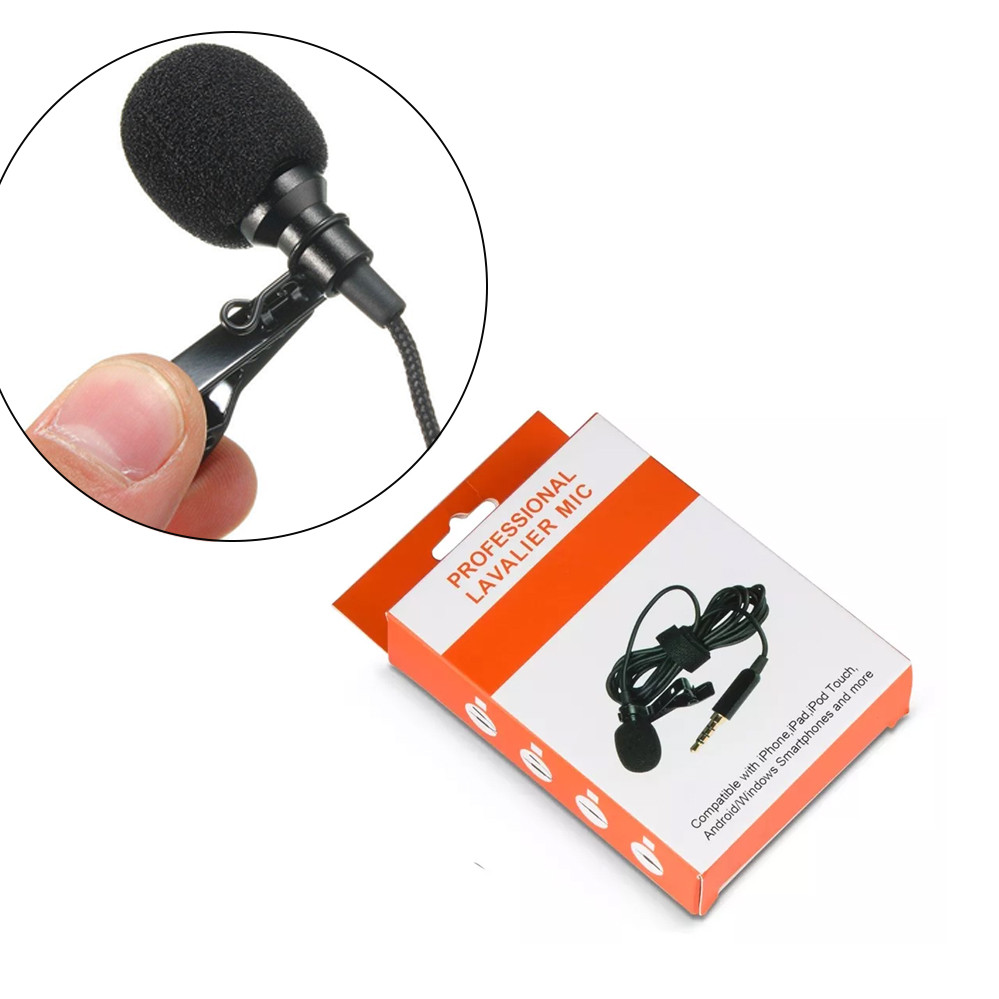Микрофон петличный для записи звука Петличка блогерская для ПК андроид с клипсой jack 3.5 мм - фото 8 - id-p1242747308