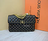 Жіноча сумка Valentino Валентино чорна велика, сумка на плече,сумка vltn, брендові жіночі сумки, фото 4