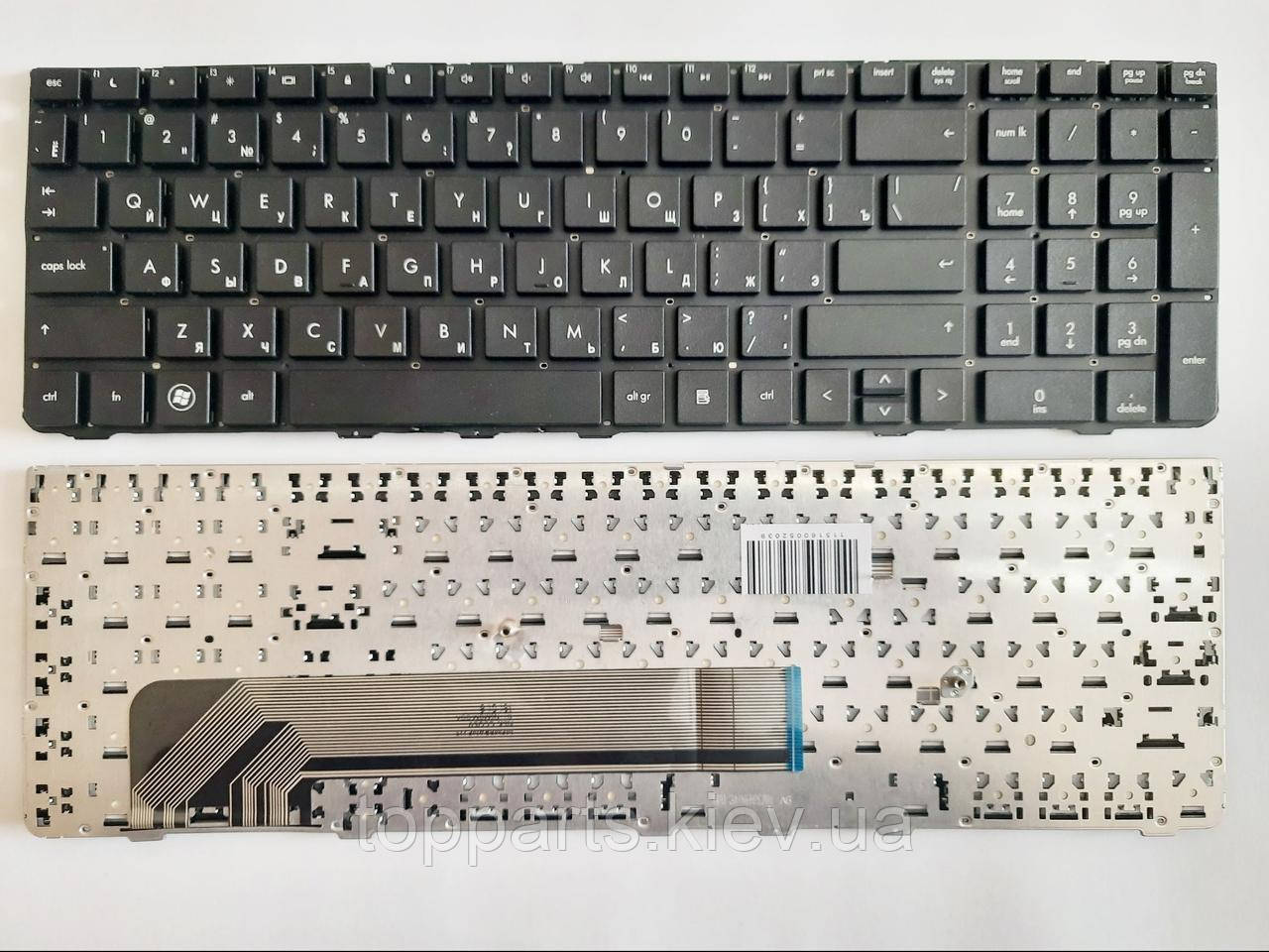 Клавіатура для ноутбуків HP ProBook 4530s, 4535s, 4730s чорна без рамки RU/US