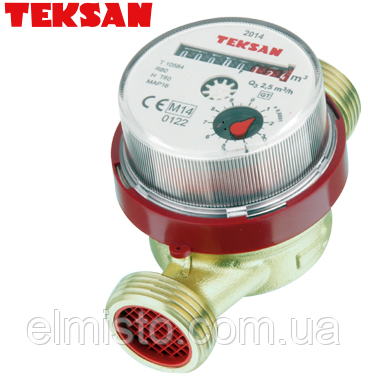 Водосчетчик на горячую воду Teksan CT15-110 ГВ Dn15 G3/4B Qn 2,5 L=110 R100 90 °С (Турция) - фото 2 - id-p1242779310