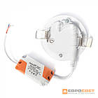 Світильник точковий вбудований 3W круглий LED-R-90-3 6400 К, фото 2