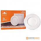 Світильник точковий вбудований 3W круглий LED-R-90-3 6400 К, фото 3