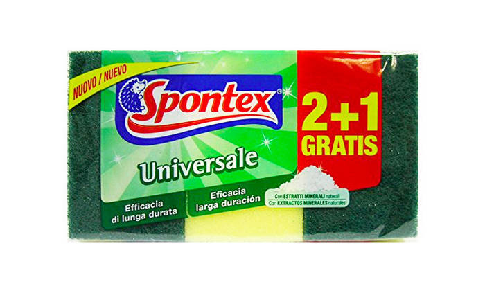 Купить ГУБКА ДЛЯ ПОСУДУ 2+1 ABRAS.UNIVER SPONTEX, цена 100 ₴ — Prom.ua ...