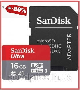 Карта пам'яті sandisk ultra microSDHC 16 GB