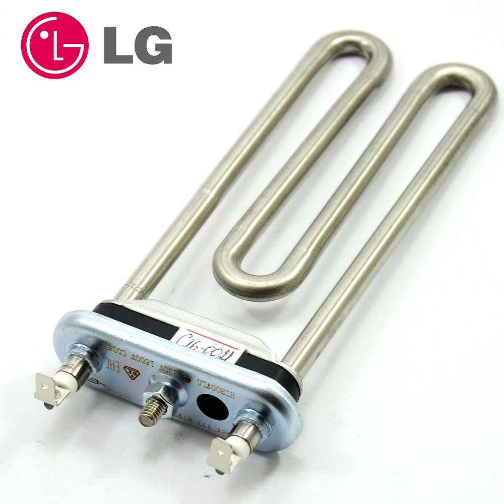 Тен для пральної машини LG 1600W L=175 мм (з отвором під датчик) - тен до пральної машини, фото 1