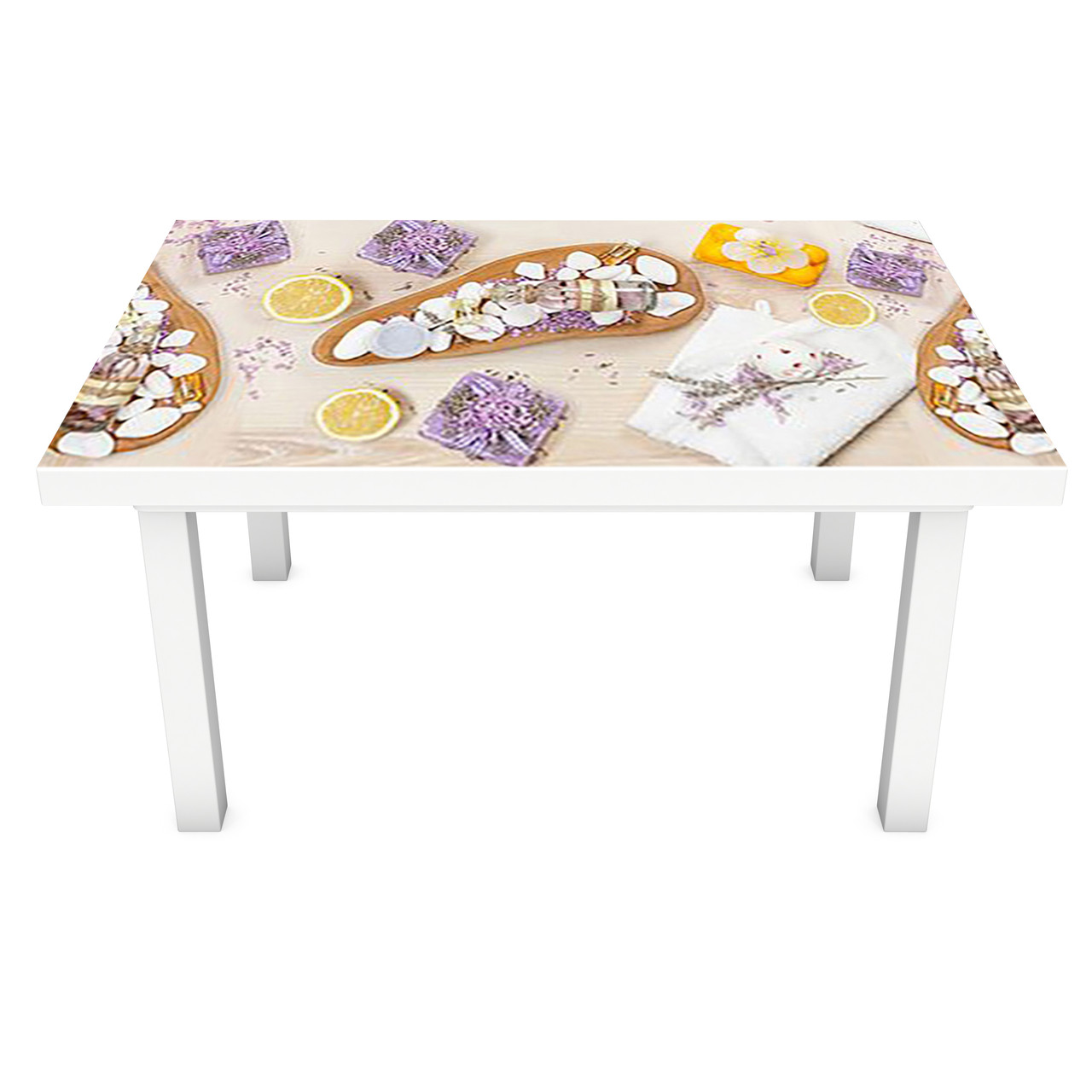 Вінілова наклейка на стіл Лавандовий Акцент декор меблів самоклейка асорті релакс Фіолетовий 600*1200 мм