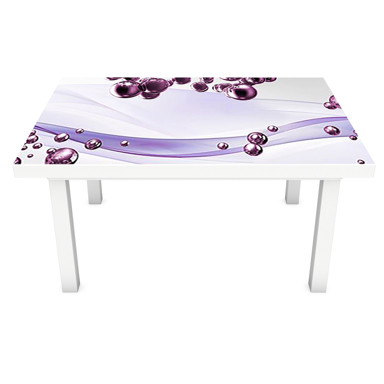 Вінілова наклейка на стіл Фіолетові Сфери інтер'єрна ПВХ плівка для меблів кулі Абстракція 600*1200 мм