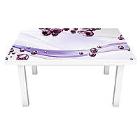Виниловая наклейка на стол Фиолетовые Сферы интерьерная ПВХ пленка для мебели шары Абстракция 600*1200 мм