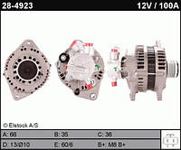 Генератор б\у на Opel Astra, Combo, Vauxhall JA1899, 14V-100A,