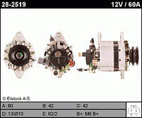 Генератор на Nissan Terrano, Pathfinder, King Cab, Urvan JA780, 14V-60A,