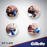 Подарунковий набір Gillette Fusion ProGlide Styler (1 касета ProGlide Power + 3 насадки + підставка) 01481, фото 3