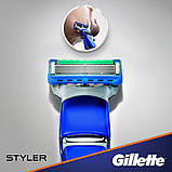 Подарунковий набір Gillette Fusion ProGlide Styler (1 касета ProGlide Power + 3 насадки + підставка) 01481, фото 8