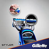 Подарунковий набір Gillette Fusion ProGlide Styler (1 касета ProGlide Power + 3 насадки + підставка) 01481, фото 9