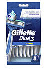 Одноразові станки для гоління Gillette Blue 3 Simple 8шт/уп