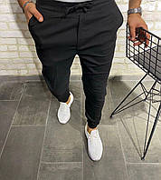 Чоловічі стильні штани (класичні), чорні/на манжетах