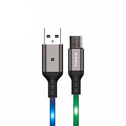 USB кабель з підсвічуванням Kaku KSC-114 USB - MicroUSB 1m - Gray