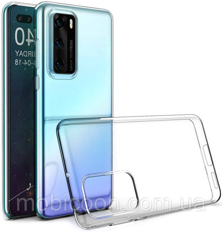 Чохол силіконовий для Huawei P40 Pro ультратонкий прозорий (хуавей п40 про), фото 1