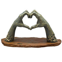 Скульптура з металу «Серце» Anglada, 45х17х24 см (538a)