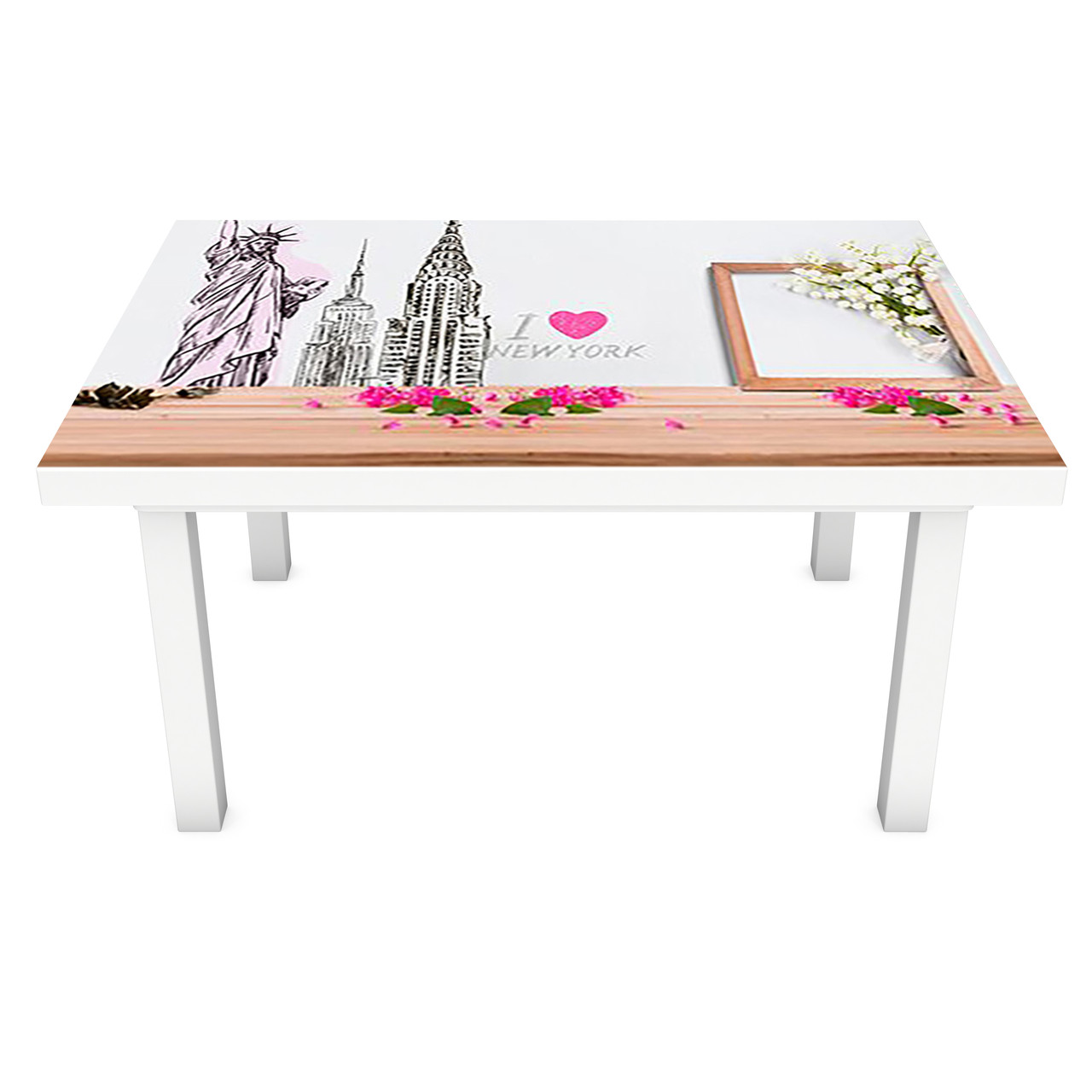 Наклейка на стіл Міла Франція ПВХ інтер'єрна плівка для меблів Ейфелева вежа Бежевий 600*1200 мм