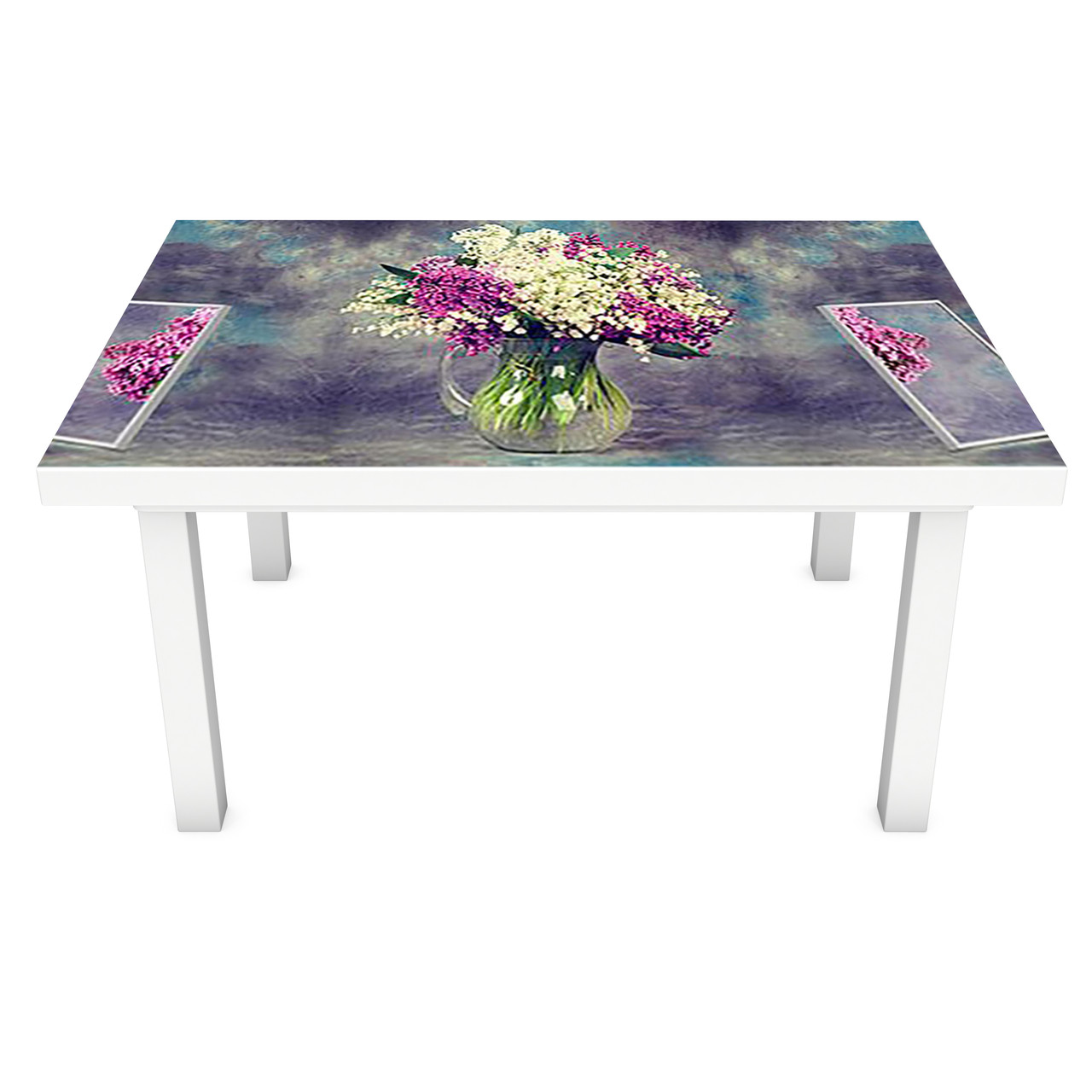 Наклейка на Стол Пышная Сирень ПВХ Интерьерная Пленка для Мебели ...