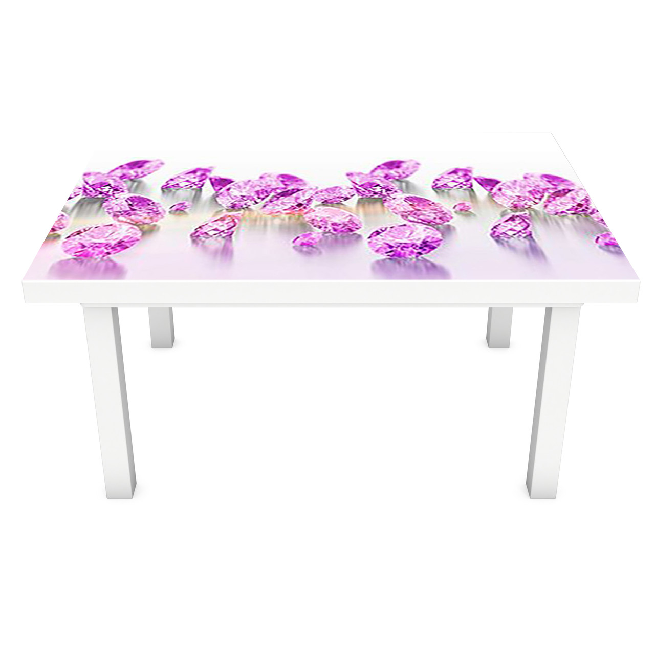 Наклейка на стіл Рожеві Алмази ПВХ інтер'єрна плівка для меблів діаманти Сірий 600*1200 мм