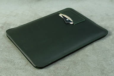 Чохол для MacBook Дизайн №29 з натуральної шкіри колір Зелений