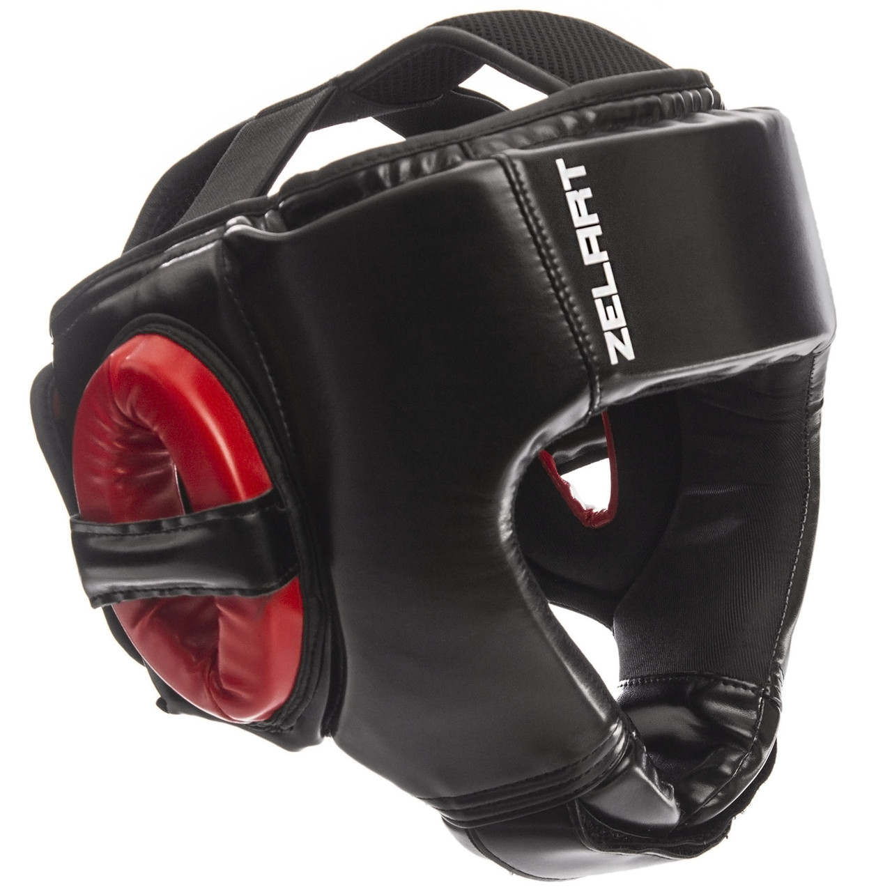 Шолом боксерський відкритий Zelart 1349 розмір M Black-Red