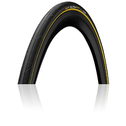 Велосипедна покришка шина Continental Ultra Sport 28" | 700 x 25C чорно/жовта, складна, skin, фото 1