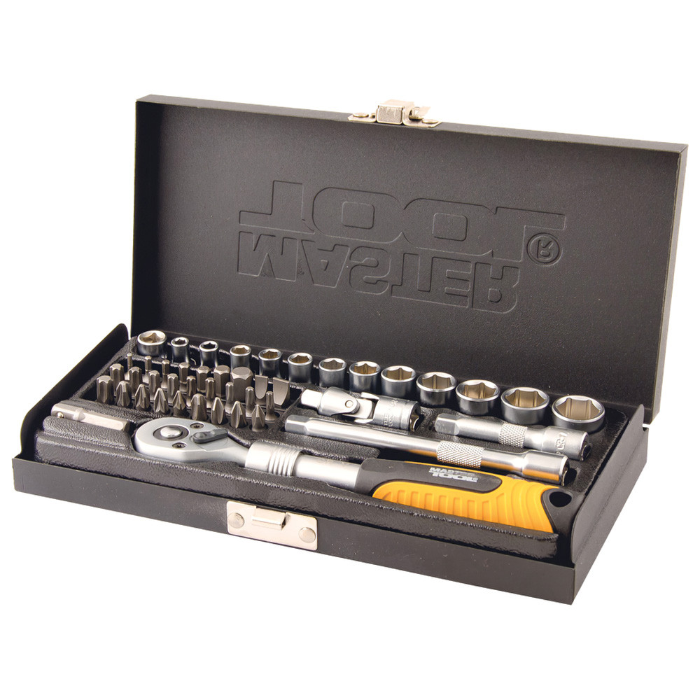 Набір інструментів 1/4" 4-13 мм 45 предметів MASTERTOOL 78-2045