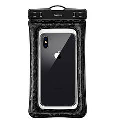 Водонепроникний чохол для телефону, смартфона з діагоналлю до 5.5 'BASEUS Waterproof Air cushion, чорний