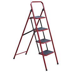 Драбина металева СІМ'Я 4 ступені з килимком h=1000 мм 150 кг ГОСПОДАР 79-1034