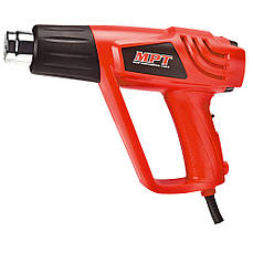 Фен промисловий 2000 Вт 350-550°С 300-500 л/хв аксесуари 5 шт MPT MHG2003