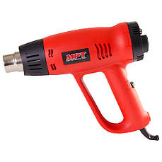 Фен промисловий 2000 Вт 60-630°С 300-500 л/хв насадки 2 шт MPT MHG2005V