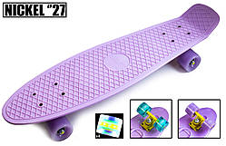 Пенніборд Nickel 27" Ліловий колір. Блискучі колеса