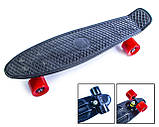 Скейт Black Penny Board на МАТОВИХ колесах, фото 2