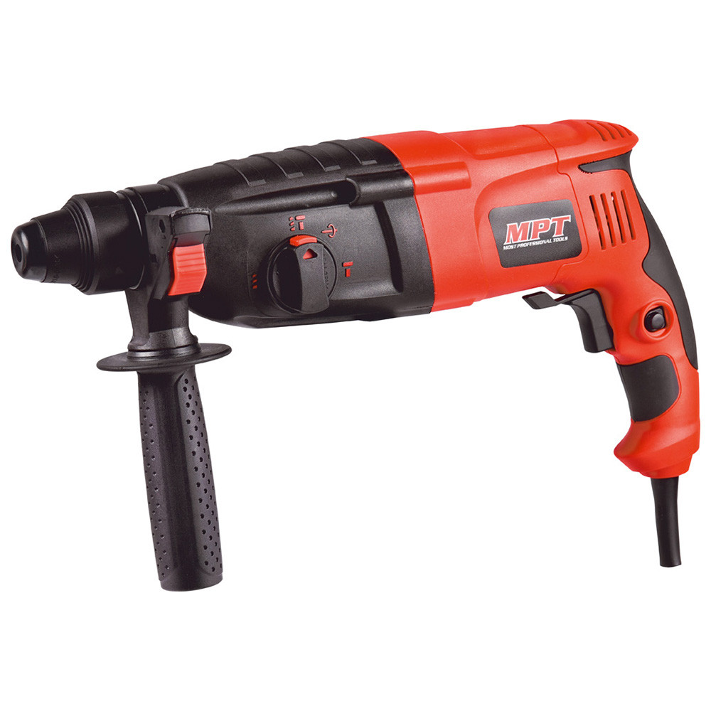 Перфоратор SDS plus 26 мм 800 Вт 900 об/хв 4850 уд/хв 3 Дж 3 режими аксесуари 5 шт кейс MPT MRHL2607