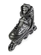Ролики з PU колесами розсувні Scale Sports "Adult Skates". Чорні, розмір 41-44