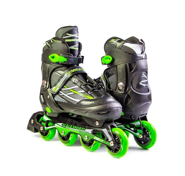 Ролики з колесами розсувні Scale Sports "Adult Skates". Зелені, розмір 41-44