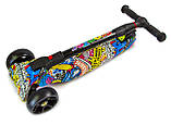 Дитячий самокат Smart. Надписи. Складана ручка, фото 3
